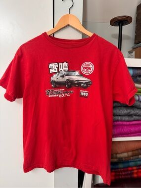 DGK Red Kids Graphic Car Tee with Vintage Racing Print -XL